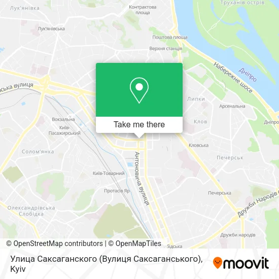 Карта Улица Саксаганского (Вулиця Саксаганського)
