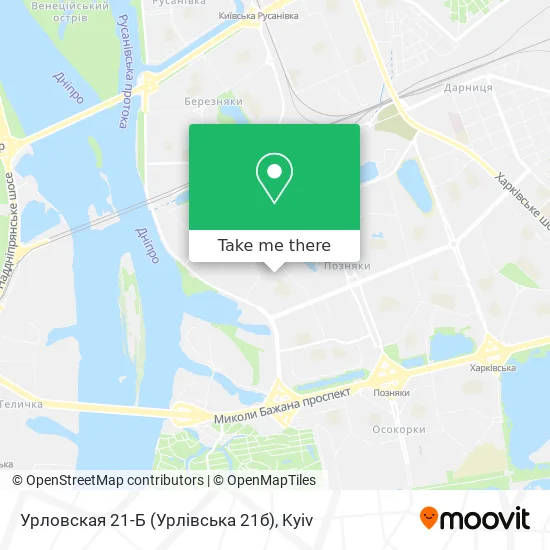 Урловская 21-Б (Урлівська 21б) map