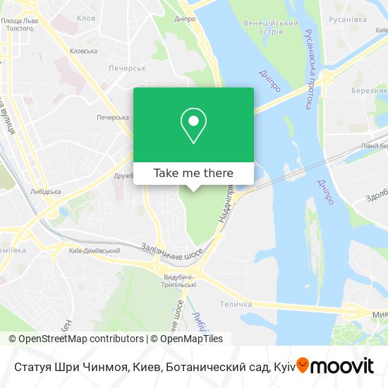 Статуя Шри Чинмоя, Киев, Ботанический сад map