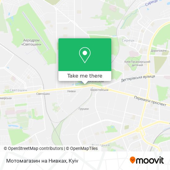 Мотомагазин на Нивках map