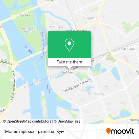 Карта Монастирська Трапезна