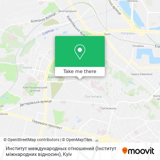 Институт международных отношений (Інститут міжнародних відносин) map