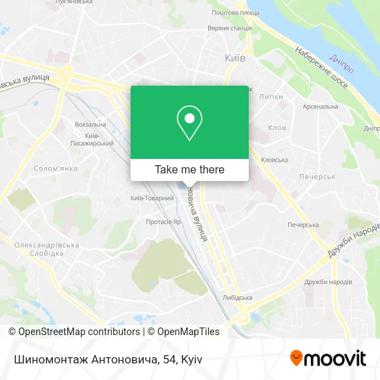 Карта Шиномонтаж Антоновича, 54
