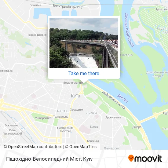 Пішохідно-Велосипедний Міст map