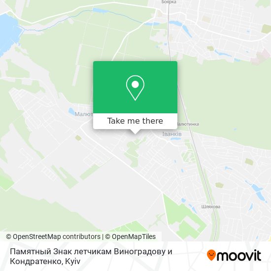 Карта Памятный Знак летчикам Виноградову и Кондратенко
