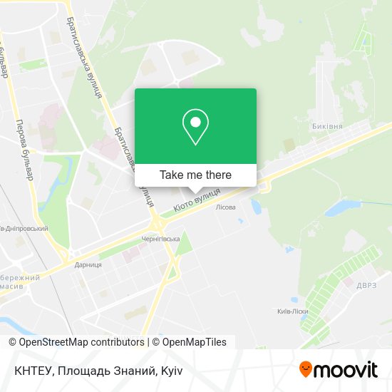 Карта КНТЕУ, Площадь Знаний