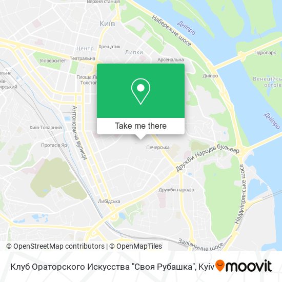 Карта Клуб Ораторского Искусства "Своя Рубашка"