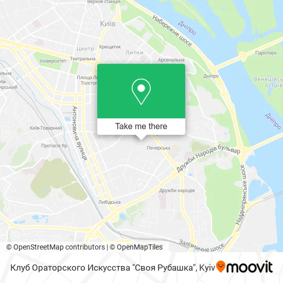 Карта Клуб Ораторского Искусства "Своя Рубашка"