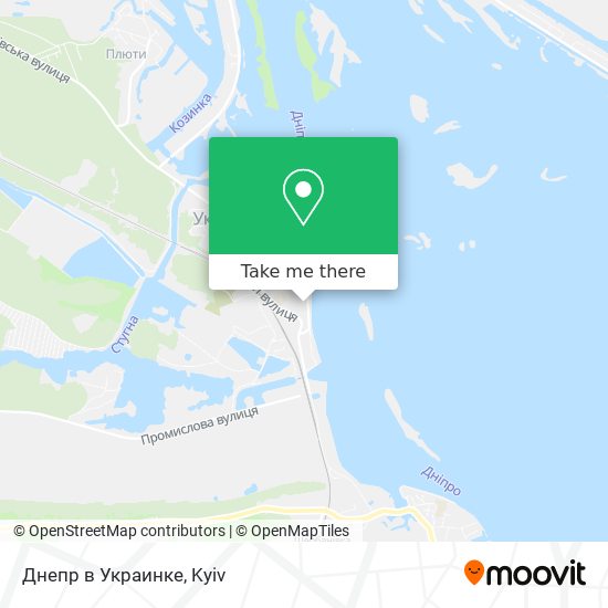 Днепр в Украинке map