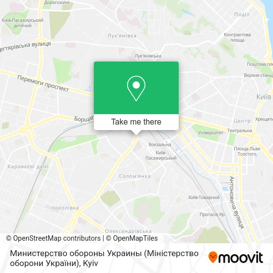 Карта Министерство обороны Украины (Міністерство оборони України)