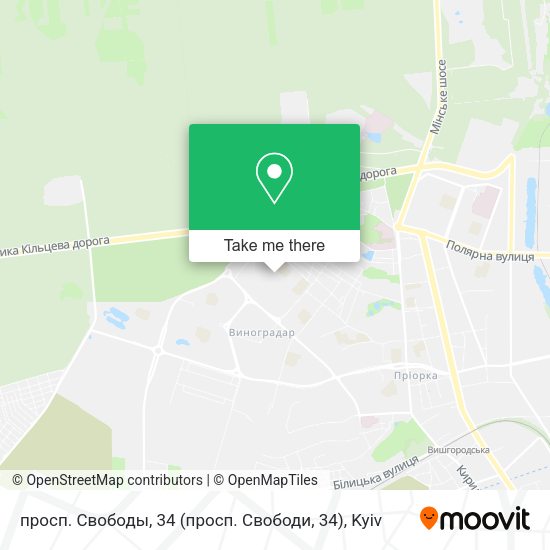 Карта просп. Свободы, 34 (просп. Свободи, 34)