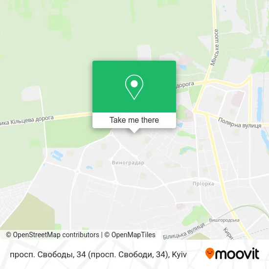 Карта просп. Свободы, 34 (просп. Свободи, 34)