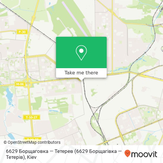 6629 Борщаговка — Тетерев (6629 Борщагівка — Тетерів) map