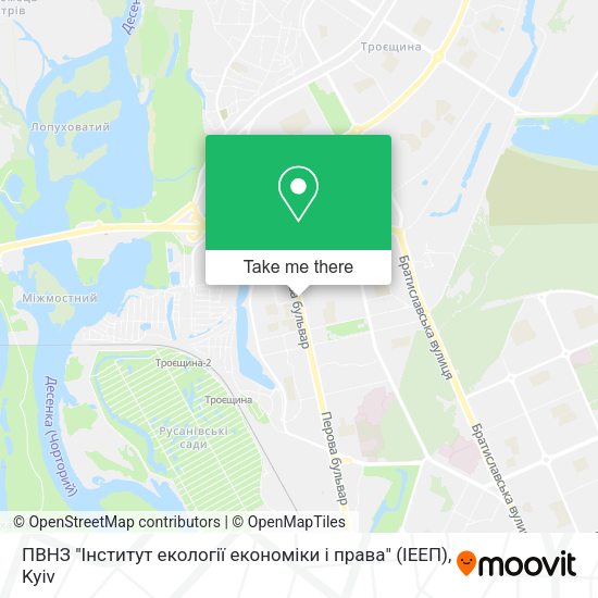 Карта ПВНЗ "Інститут екології економіки і права" (ІЕЕП)