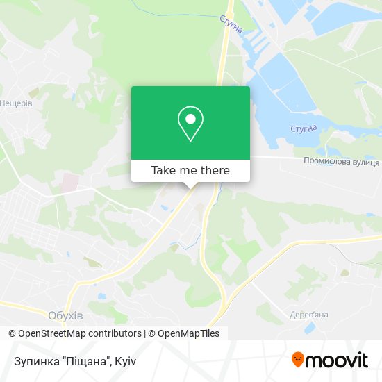 Зупинка "Піщана" map