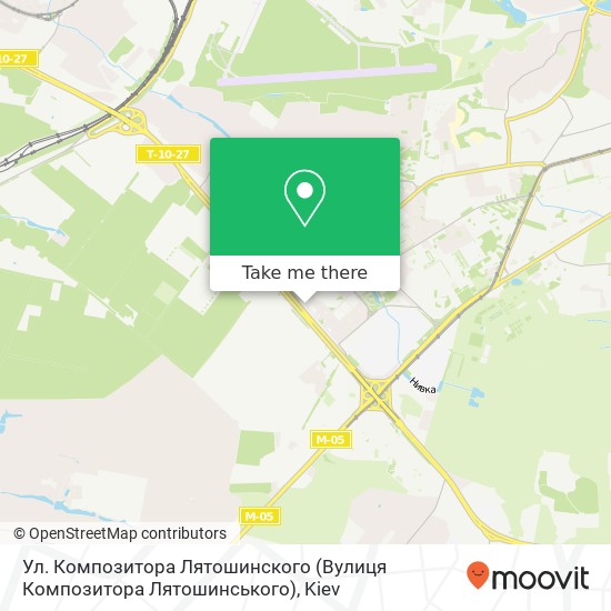 Ул. Композитора Лятошинского (Вулиця Композитора Лятошинського) map