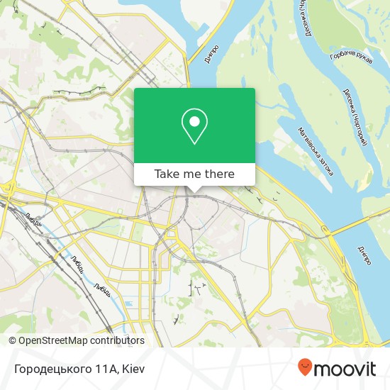 Городецького 11А map