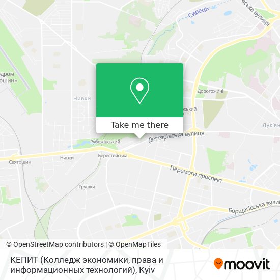 КЕПИТ (Колледж экономики, права и информационных технологий) map