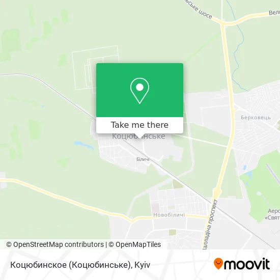 Коцюбинское (Коцюбинське) map