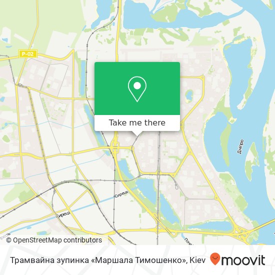 Трамвайна зупинка «Маршала Тимошенко» map