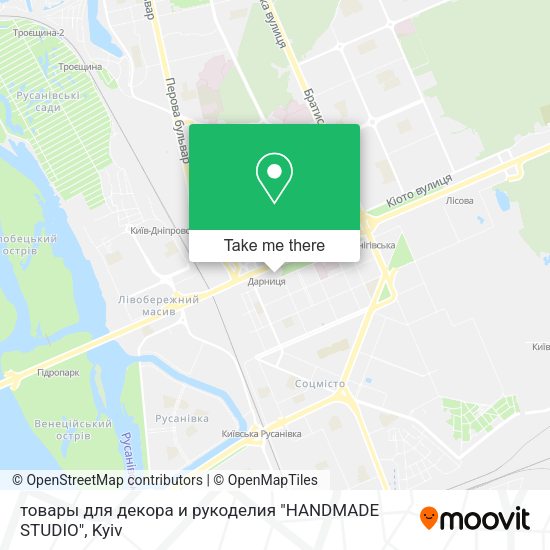 Карта товары для декора и рукоделия "HANDMADE STUDIO"
