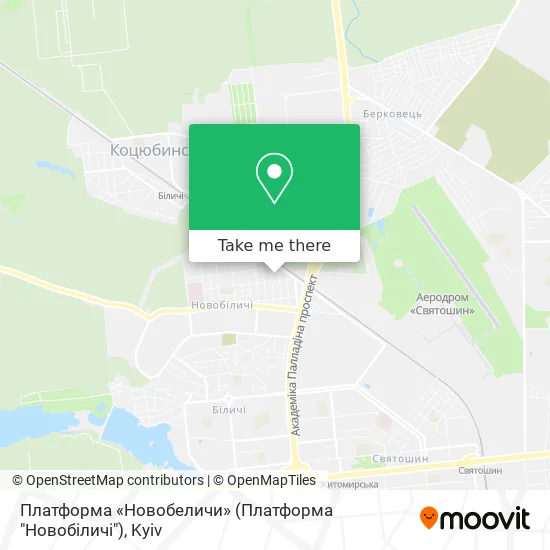 Платформа «Новобеличи» (Платформа "Новобіличі") map