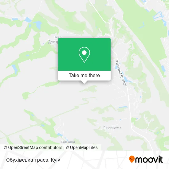 Карта Обухівська траса