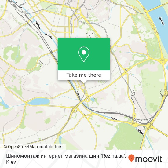 Шиномонтаж интернет-магазина шин "Rezina.ua" map