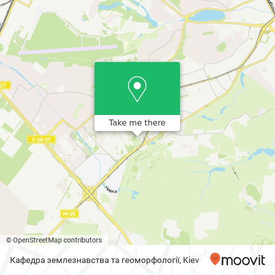 Кафедра землезнавства та геоморфології map