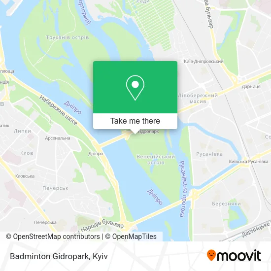 Карта Badminton Gidropark