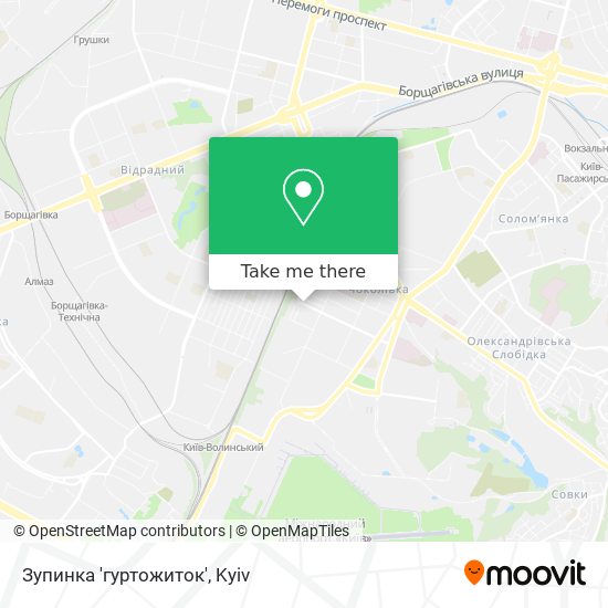 Зупинка 'гуртожиток' map