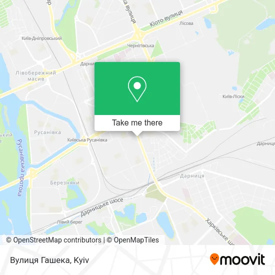 Карта Вулиця Гашека