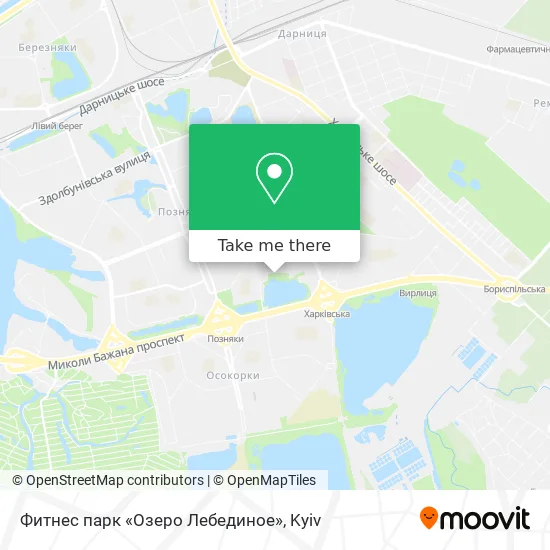 Фитнес парк «Озеро Лебединое» map