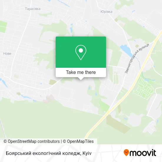 Карта Боярський екологічний коледж