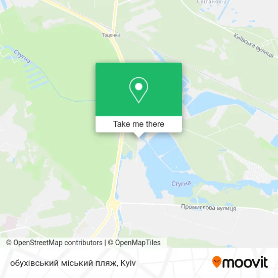 Карта обухівський міський пляж