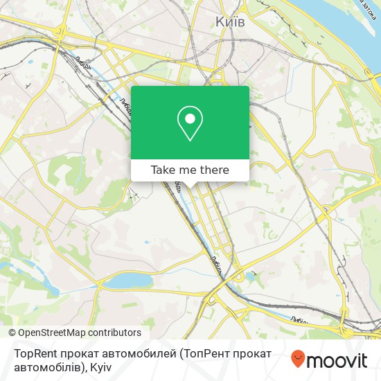 TopRent прокат автомобилей (ТопРент прокат автомобілів) map