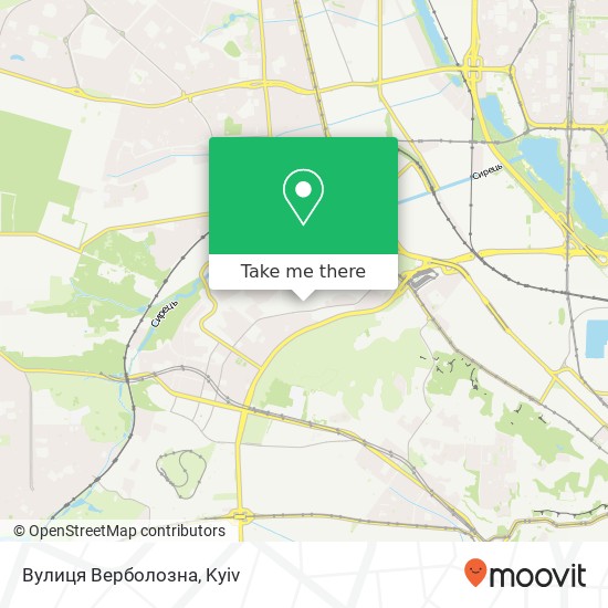 Вулиця Верболозна map