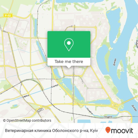 Ветеринарная клиника Оболонского р-на map