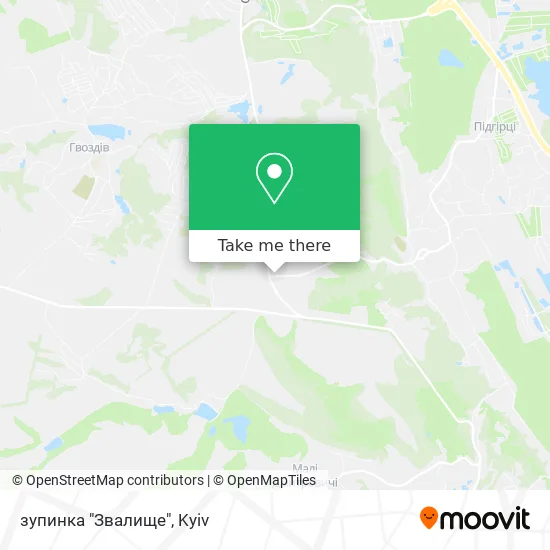 Карта зупинка "Звалище"