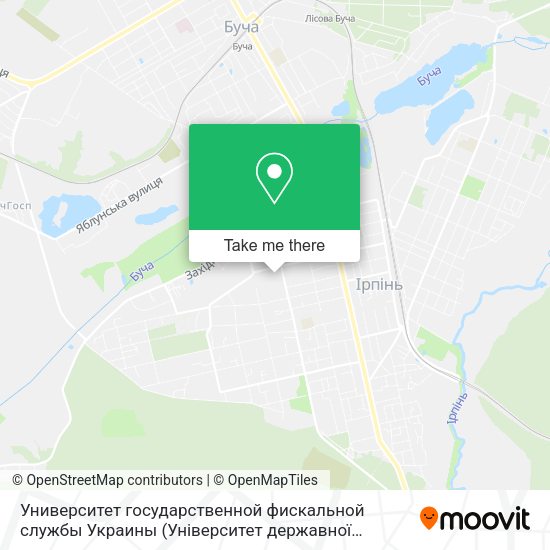 Карта Университет государственной фискальной службы Украины