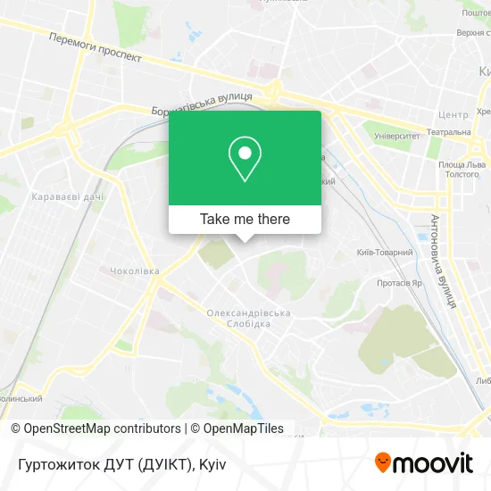 Гуртожиток ДУТ (ДУІКТ) map