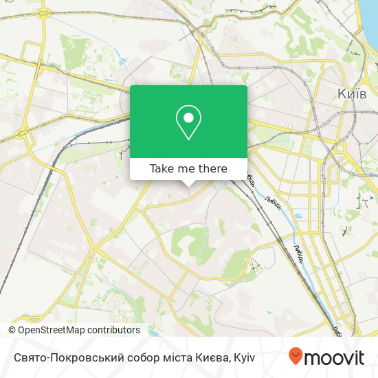 Карта Свято-Покровський собор міста Києва