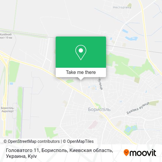 Карта Головатого 11, Борисполь, Киевская область, Украина