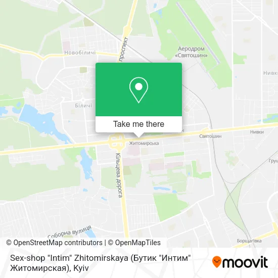 Карта Sex-shop "Intim" Zhitomirskaya (Бутик "Интим" Житомирская)