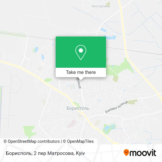 Карта Борисполь, 2 пер Матросова