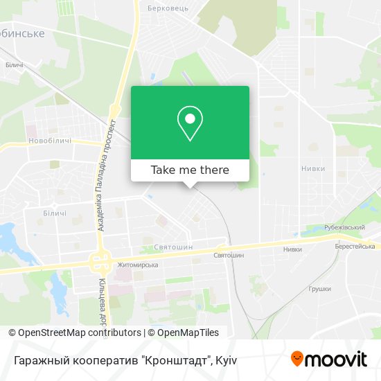 Карта Гаражный кооператив "Кронштадт"
