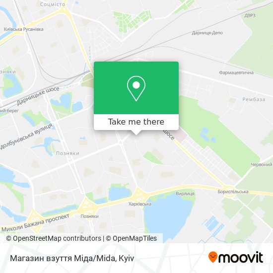 Магазин взуття Міда/Mida map
