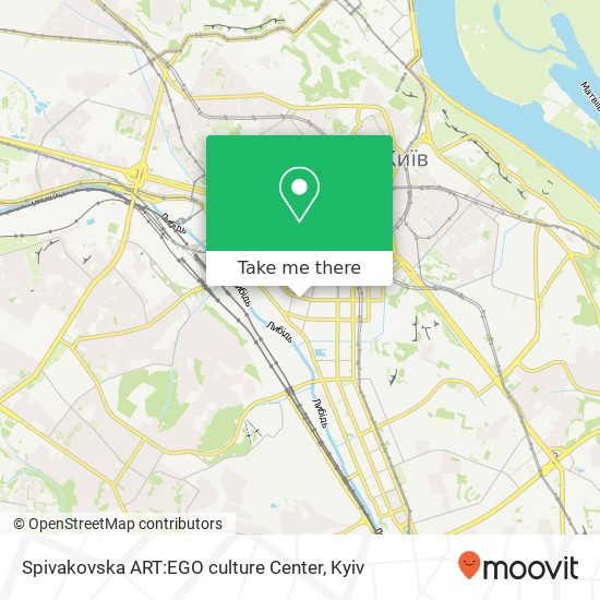 Spivakovska ART:EGO culture Center map