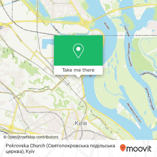 Карта Pokrovska Church (Святопокровська подільська церква)