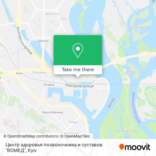 Центр здоровья  позвоночника и суставов "ВОМЕД" map